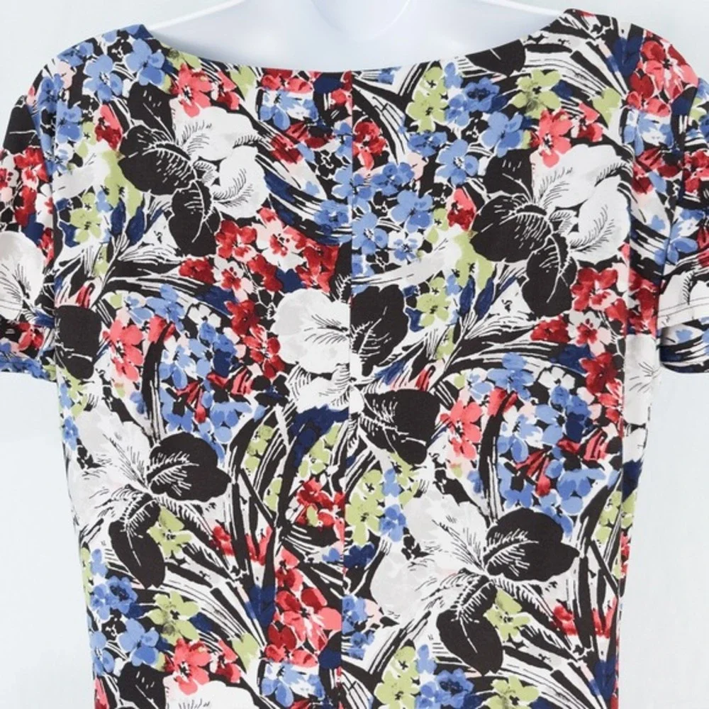 Lauren‎ Ralph Lauren Floral Flutter Sleeve Surplice Dress Size 10 V Neck Ruched - Picture 12 of 16